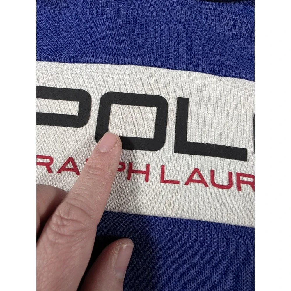 Polo Ralph Lauren Hooded Sweatshirt Youth Kids‎ 7 Pullover Racing Tech Fleece